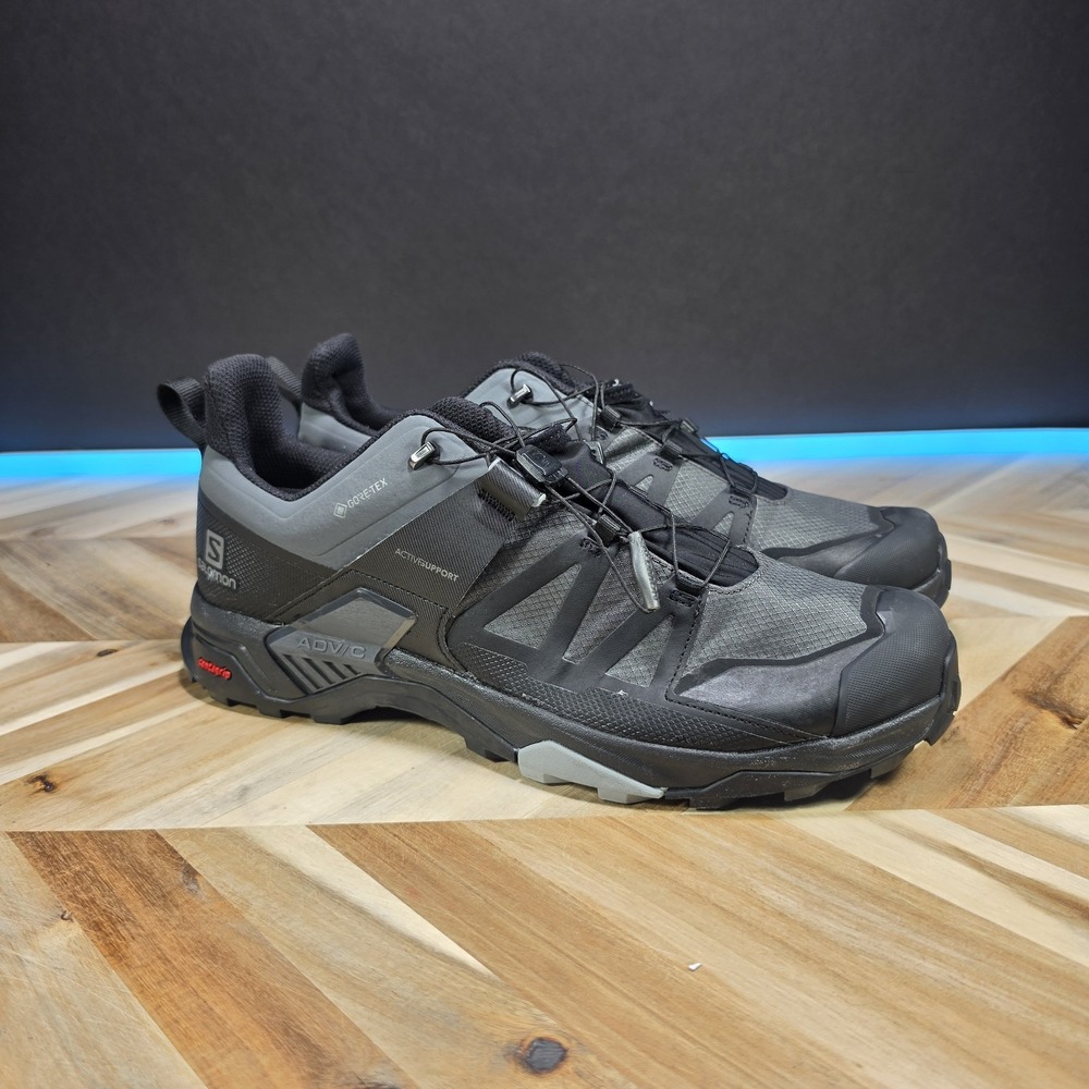 Salomon X Ultra 4 GTX Men's 14 Black Magnet 413851 Gore-Tex Trail Hiking Shoes